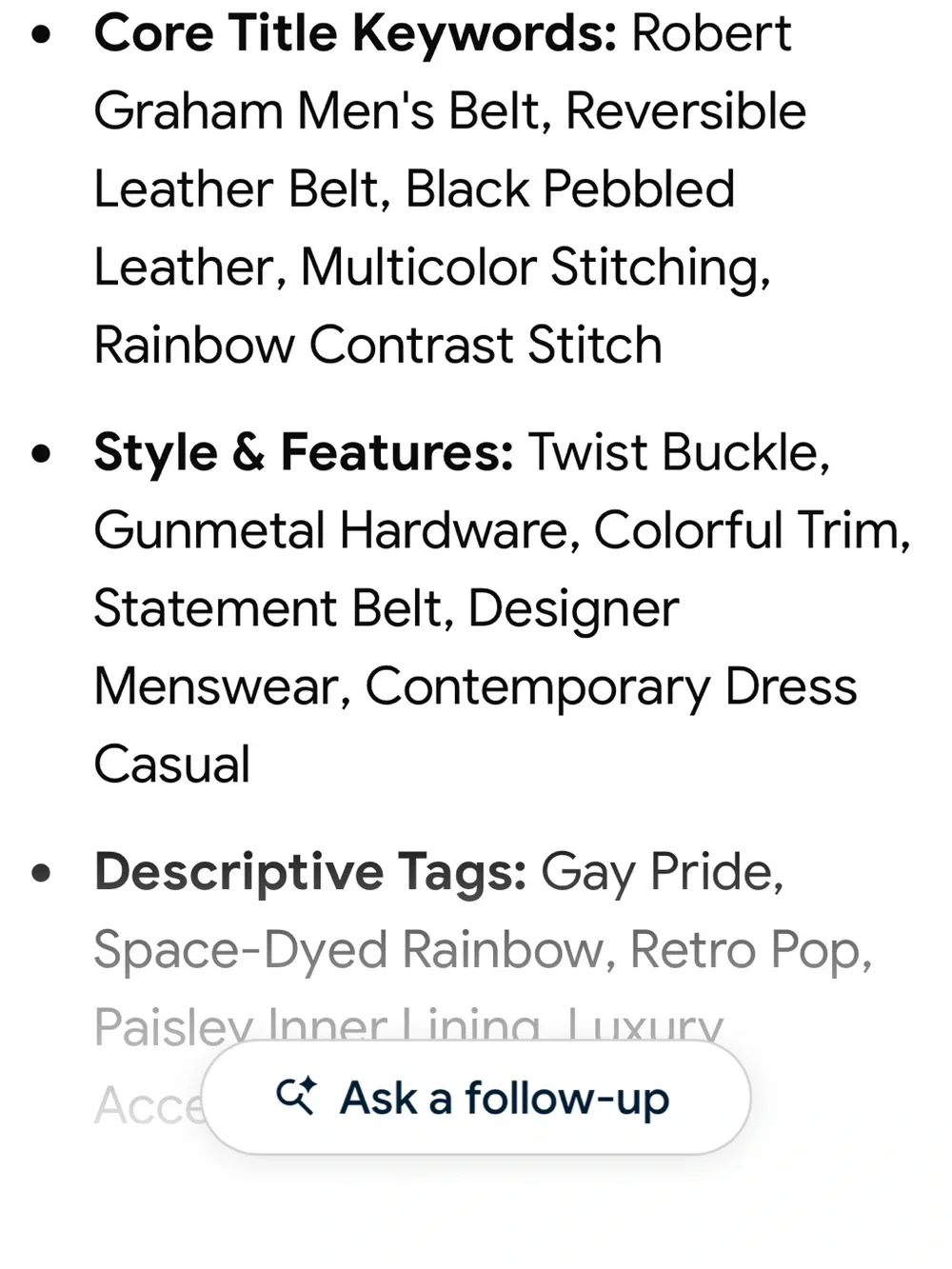 Robert Graham black leather
